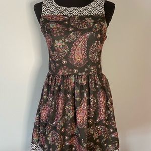 Xhilaration (Target) Paisley Multi Color Dress